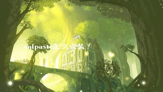 snipaste怎么安装?